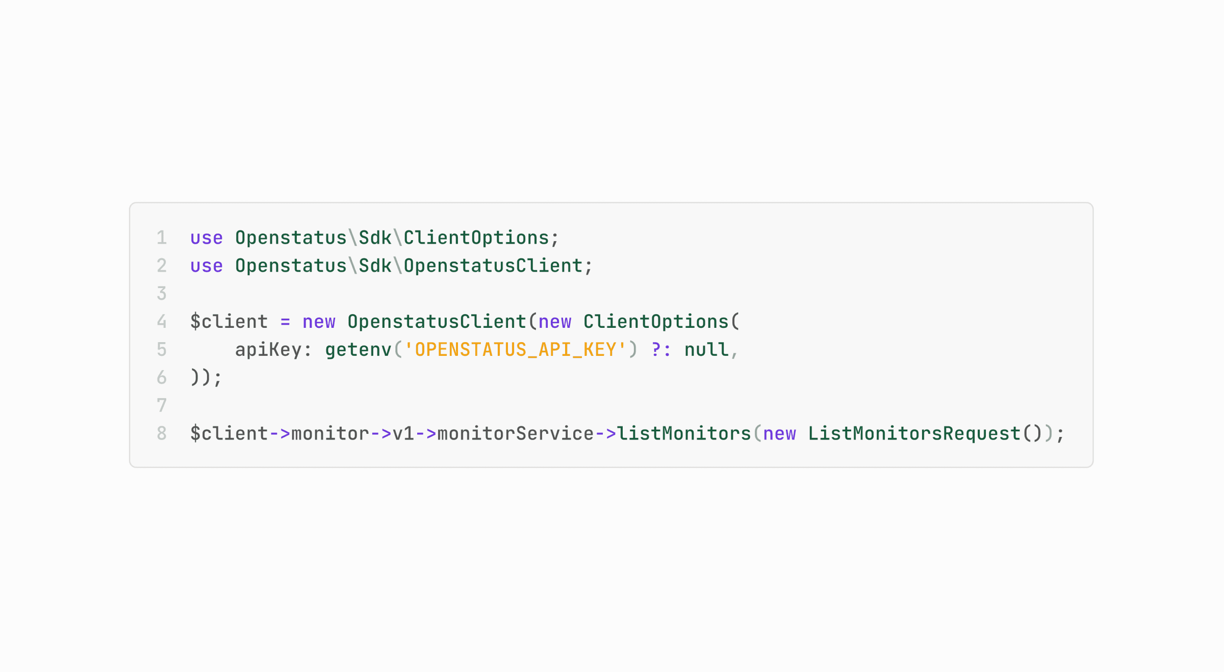 openstatus PHP SDK